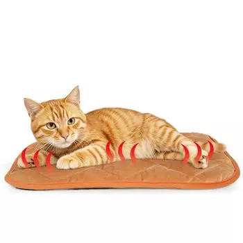 Hot Mat for Cat Stores heat using body No electricity Pet Physical Heat Dog Bed Sleeping Thermal Winter Cold Brown Pets, Blanket, Futon, temperature,