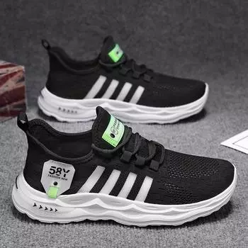 Hot Men s Casual Shoes All-match Light Anti-slip Wear Resistant Mens Casual Shoe Breathable Mens Sneakers Hot Men Casual Sneaker 39 чёрный