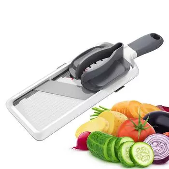 HOT Multi Handheld Mandoline Slicer с регулируемым лезвием из нержавеющей стали для кухни, измельчитель овощей, терка для сыра