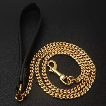 Hot new 10mm wide gold encrypted dog leash dog chain ebay 60cm серебряный
