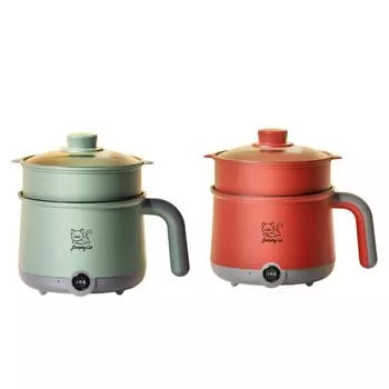 Электрический хот-пот с пароваркой, многофункциональный портативный электрический горшок объемом 1,8 л, для приготовления рамена, супа, овсянки, лапши, комнаты в общежитии