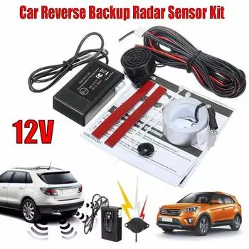 Hot Sale 12V Electromagnetic Car Truck Parking Reversing Reverse Backup Radar Sensor Kit Dropship CSV чёрный