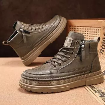 [Hot Sale] 2024 Winter Trend Men s Boots, Retro Men s Boots, British High Top Martin Boots 39