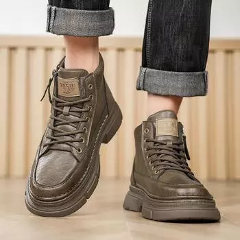 [Hot Sale] 2024 Winter Trend Men s Boots, Retro Men s Boots, British High Top Martin Boots 39