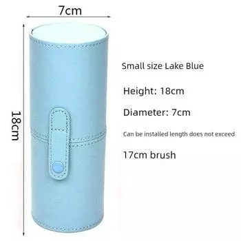 Hot Sale Best Selling Make-up Barrel Cylinder Makeup Tools Storage Container Barrel Makeup Tools Storage Bucket Makeup Brush Holder Small size Barrel Lake Blue