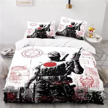 Hot Sale Cartoon BloodShot 3d Bedding Set Printed Bed Linen Bedclothes Twin Full Queen King Size Bedclothes Comforter Cover Sets 135x200cm