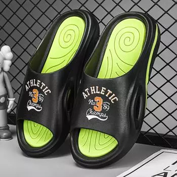 Горячая Распродажа удобные мужские тапочки мягкие нескользящие сандалии с толстой подошвой для мужчин водонепроницаемые летние новые молодежные модные мужские туфли 39 чёрный