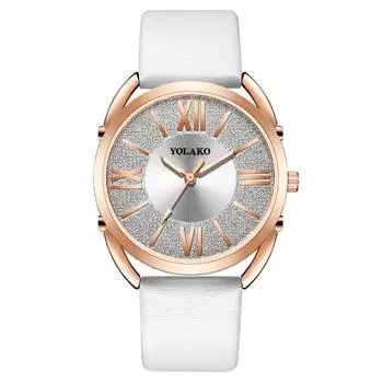 Hot Sale Fashion Roman Pattern Ladies Watch Women s Watch Belt Quartz Watch Processing Customization белый