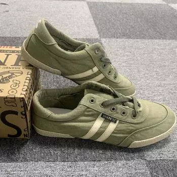 Hot Sale Green Men Canvas Shoes Summer Breathable Men Vulcanized Shoes Flat Sneakers Man Lightweight Lace-up Casual Shoes Men 40