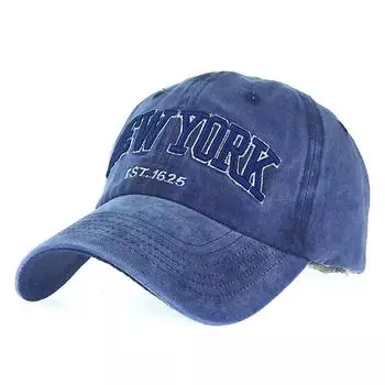 Hot Sale Hat New Spring And Autumn Washed Cloth Baseball Cap Embroidered Letters New York Adjustable