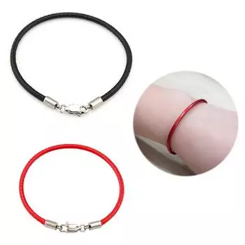 Hot Sale Lovers Lucky Charm Bracelets Adjustable Simple Cute 1PC Jewelry Gifts Black/Red Rope Graceful Knit Beautiful Leather Accessory Red