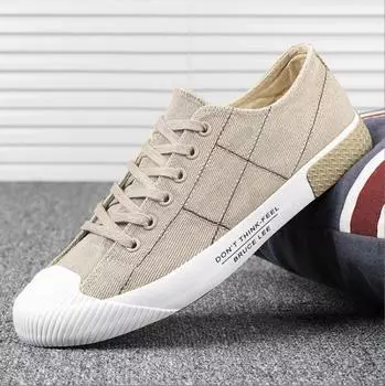 Hot sale Men s Green Canvas Shoes Breathable Casual Men Shoes Summer Lightweight Vulcanized Sneakers Men Espadrilles 38 чёрный