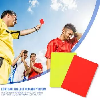 Hot Sale Red Card Multi-function 3.2x4.3 inch Soccer Referee Red Yellow Cards for Football Match Training Referee
