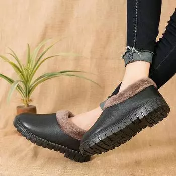 Hot sale Women natural real fox fur snow boots fashion boots for women high quality genuine cow leather winter Ankle boots rt56 6 чёрный