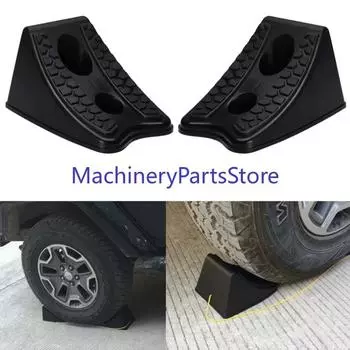 Hot Sell 2PCS Wheel Chocks Skid Resist Rubber High Strength Car Stopper Control Wheel Alignment Block Tire Support Pad CHINA