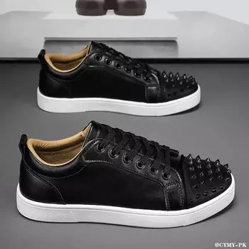 Hot Sell Casual Shoes for Men Comfortable Men s Vulcanized Shoes 2024 New Wear-resistant Male Flats Fashion Men s Board Shoes 39 чёрный