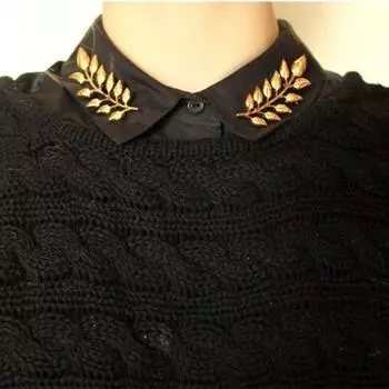 Hot selliing 1 Pair Brooch Jewelry Gifts Retro Collar Leaf Women Exquisite Pin Shirt Girl серебряный