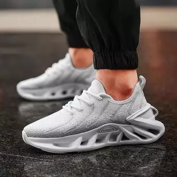 Hot-selling blade tide shoes men s lightweight fly-woven sneakers breathable coconut casual running shoes sneakers 38 фиолетовый