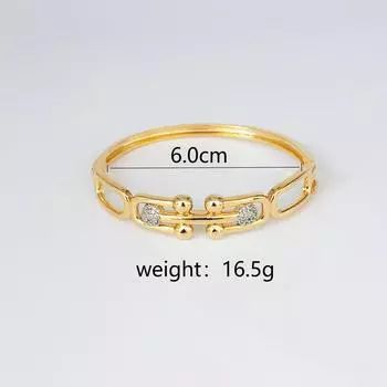 Hot Selling Fashion Bracelet Zircon Small Ball Horseshoe Bracelet Wind Plated Gold Personality Bracelet