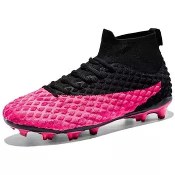 Hot Selling Football Shoes Non-slip Breathable Soccer Shoes Outdoor Sport Sneakers Men Brand Football Boots Sale 35 оранжевый