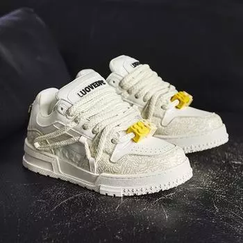 Hot selling high-end men s shoes 2024campus style student running sports shoes fashion trend casual skateboarding shoes sneakers 39 бежевый