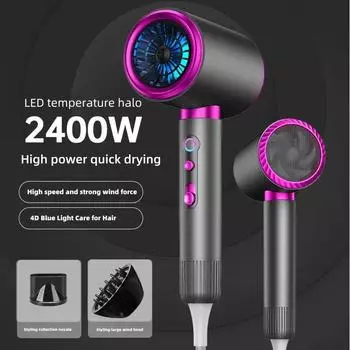 Hot Selling High-Speed Hair Dryer 2400W High-Power Silent Constant Temperature Hair Care Home Hair Salon Hammer Hair Dryer AU