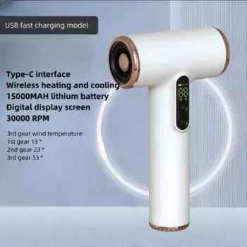 Hot Selling High-Value Wireless Hair Dryer With Wireless Use Of Cold And Warm Air For Children s Dormitory Travel USB Charging