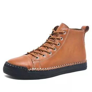 Hot-selling Kuang Wei same Martin boots autumn and winter high-top men s shoes men s casual short boots 38 чёрный