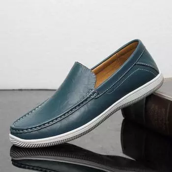 Hot Selling Men s Genuine Leather Casual Shoes Europe America Handmade Sole Loafers Men s Driving Shoes Elegant Work Shoes 37