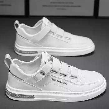 Hot selling men s shoes fashionable and trendy casual skateboarding shoes flat bottomed and lightweight running sports shoes 39 бежевый