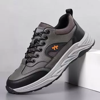 Hot Selling Men s Thick Soled Casual Shoes Europe America Outdoor Hiking Shoes Sports Shoes Breathable Men s Mesh Shoes 38 коричневый