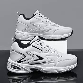 Hot Selling Men Sneakers Fashion Comfort Lace Up Casual Shoes Anti Slip Waterproof Work Shoes High-quality Outdoor Hiking Boots 38 белый