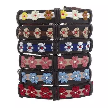 Hot-selling new hand-woven color flower men s and women s bracelets, fashionable and simple hand ropes разноцветный