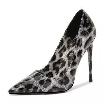 Hot-selling new leopard print pointed high heels stiletto large size single shoes style temperament sexy women s shoes 35