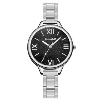 Hot selling star European and American fashion women s watch women s watch steel belt quartz watch processing customization чёрный