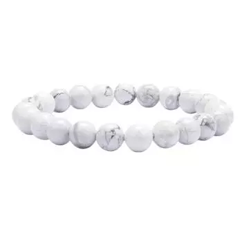 Hot selling white turquoise bracelet, stone bead agate, couple yoga bracelet for men and women бирюзовый