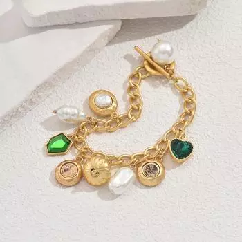 Hot selling women s bracelets geometric setting diamond design love element bracelets versatile