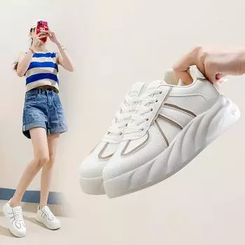 Горячая распродажа, женская модная обувь на толстой подошве, увеличивающая рост, повседневная обувь, корейская версия, студенческие кроссовки для бега 35 хаки