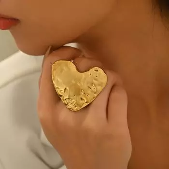 Hot-selling women s rings, niche concave-convex pleated design, love open ring, versatile and advanced sense