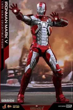 Hot Toys Marvel Iron Man 2 Iron Man Mark V литая фигурка масштаб 12 дюймов 1/6