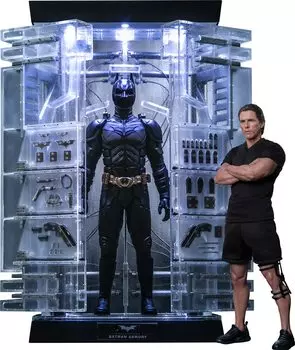 Hot Toys Movie Masterpiece The Dark Knight Rises Batsuit Hangar Bruce Wayne Scale Figure & 1/6 чёрный