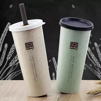 ГОРЯЧИЕ туристические офисные кофейные чайные студенческие соломинки, чашки для бутылок с водой, соломенные чашки зелёный