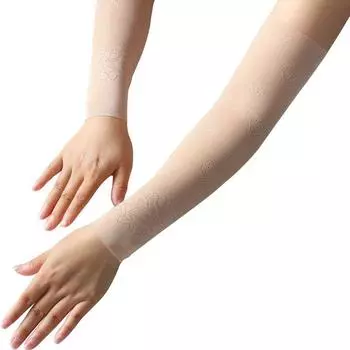 Hot Trendy Women s Scar-Covering Pattern Long Ultra-Thin Lace Wrist Cuff Arm Sleeve Wristband Sun Protection Gloves for Women 44 New arrival a pair (23cm long) S