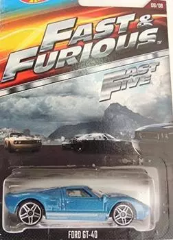 Hot Wheels 2015 FAST AND FURIOUS RELEASE EXCLUSIVE BLUE FORD GT-40 #8/8 Die-Cast синий