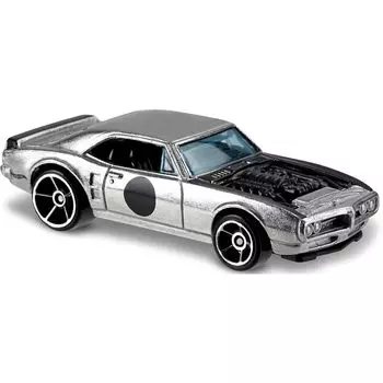 Hot Wheels 2017 Muscle Mania Custom Pontiac Firebird Silver 67 335/365, серебряный