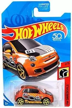 Hot Wheels 2018 50-я годовщина HW Daredevils Fiat Burnt Orange 500, белый