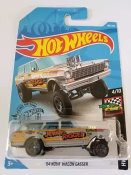 Hot Wheels 2019 Hw Race Day Nova Wagon Grey 64 Gasser, 198/250