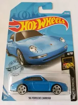 Hot Wheels 2019 Nightburnerz Porsche Blue - 96 Carrera, 155/250