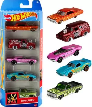 hot wheels 5 машинки пак 1806