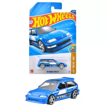 Hot Wheels Basic Car 1990 Honda Civic EF игрушечная мини-машинка для детей от 3 лет и старше синяя JFN65